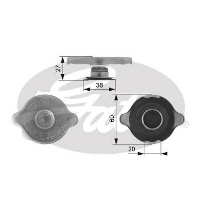 RC114 (7410-30014)  Кришка радіатора GATES