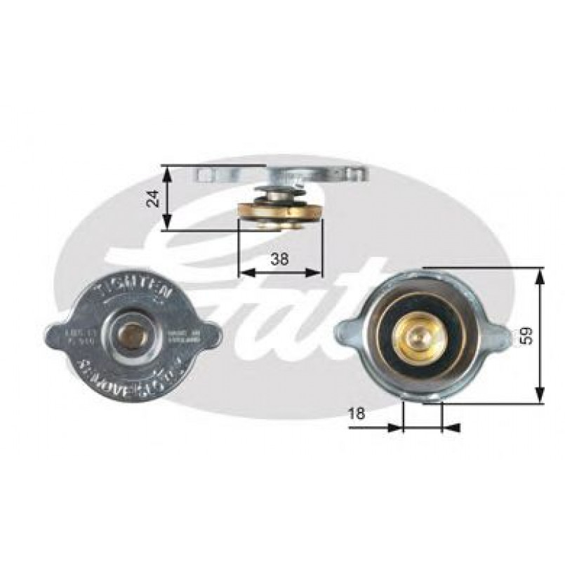 RC115 (7410-30015)  Кришка радіатора GATES
