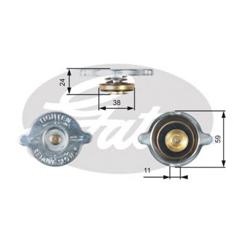 RC118 (7410-30018)  Кришка радіатора GATES