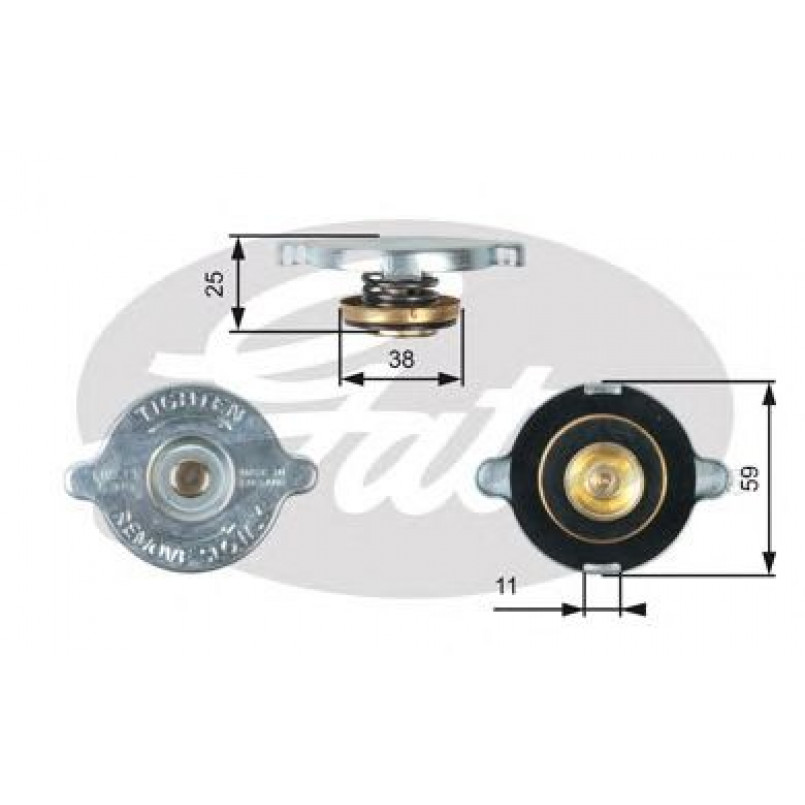 RC122 (7410-30022)  Кришка радіатора GATES