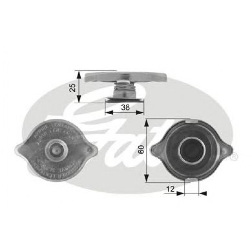 RC123 (7410-30023)  Кришка радіатора GATES