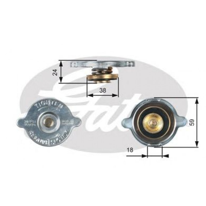 RC125 (7410-30025)  Кришка радіатора GATES