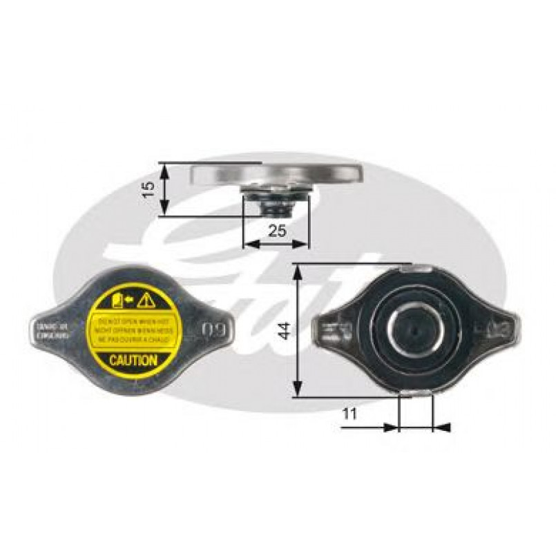 RC127 (7410-30027)  Кришка радіатора GATES