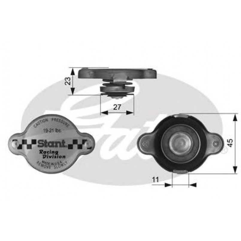 RC10361 (7410-30041)  Кришка розширювального бачка системи охолодження GATES