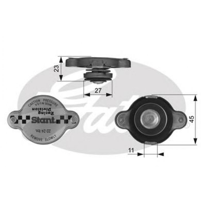 RC10362 (7410-30045)  Кришка розширювального бачка системи охолодження GATES