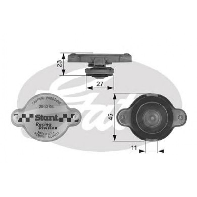 RC10363 (7410-30046)  Кришка розширювального бачка системи охолодження GATES