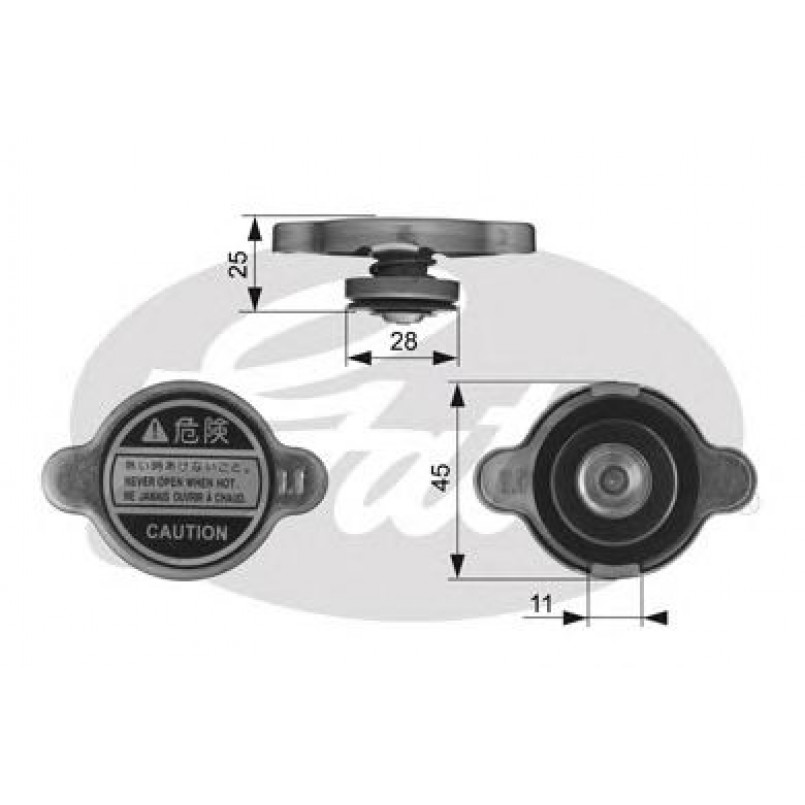 RC212 (7410-30051)  Кришка розширювального бачка системи охолодження GATES