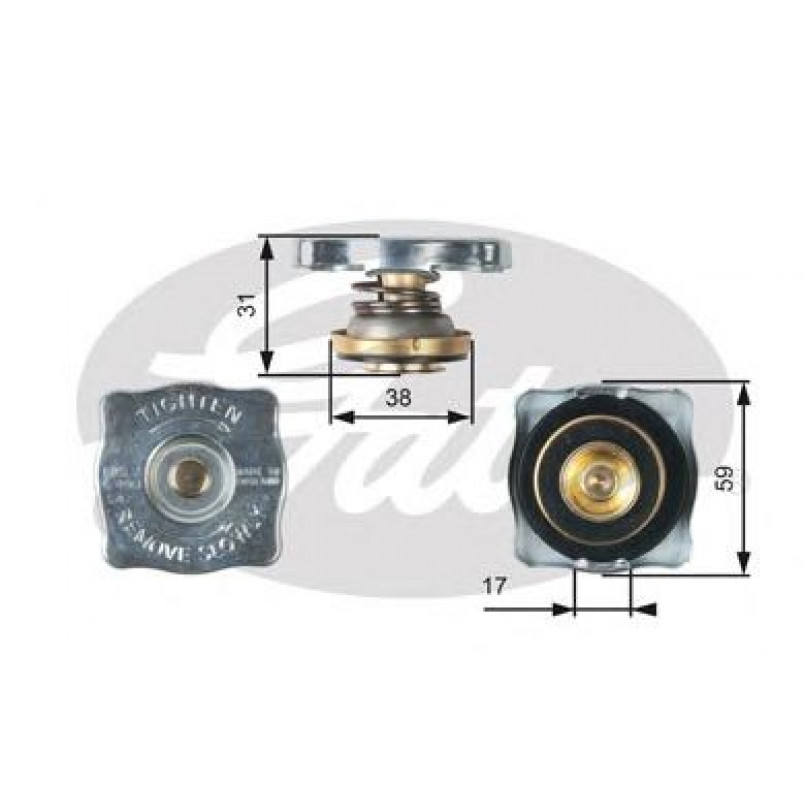 RC130 (7410-30053)  Кришка радіатора GATES