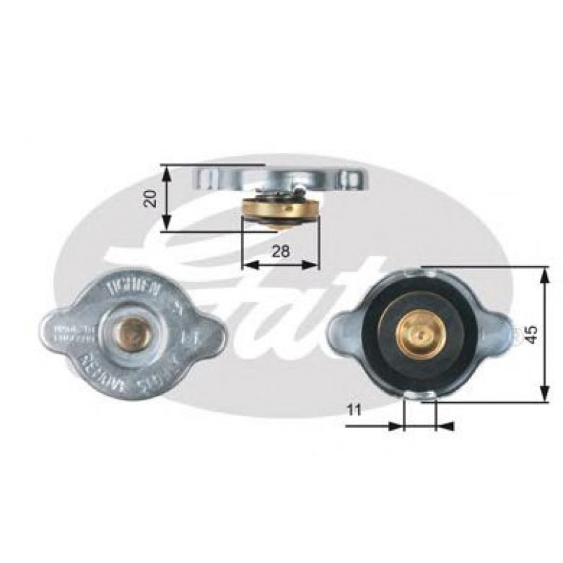 RC133 (7410-30075)  Кришка радіатора GATES