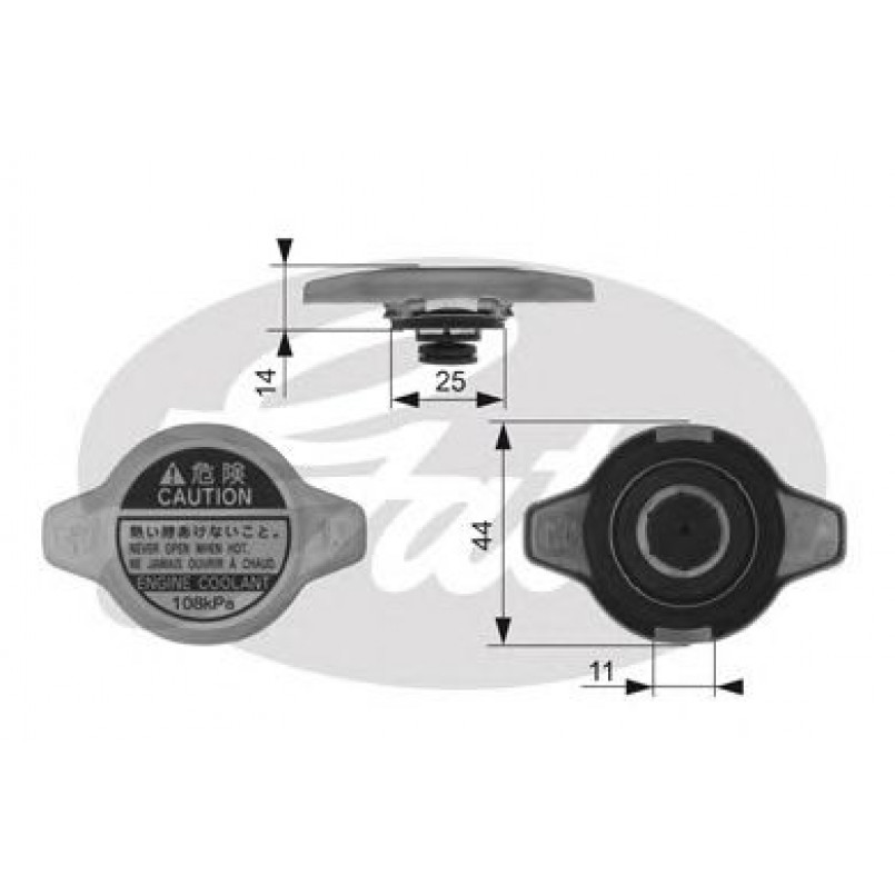 RC134 (7410-30076) Кришка радіатора GATES
