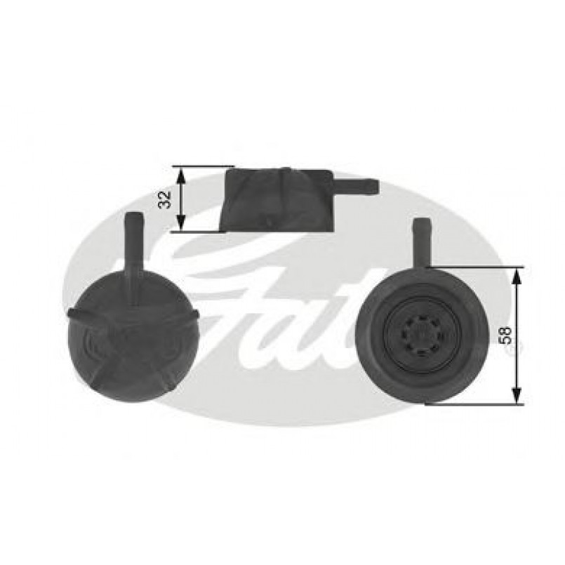 RC236 (7410-30081)  Кришка розширювального бачка системи охолодження GATES