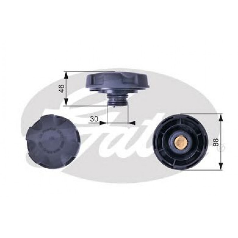 RC241 (7410-30086)  Кришка розширювального бачка системи охолодження GATES