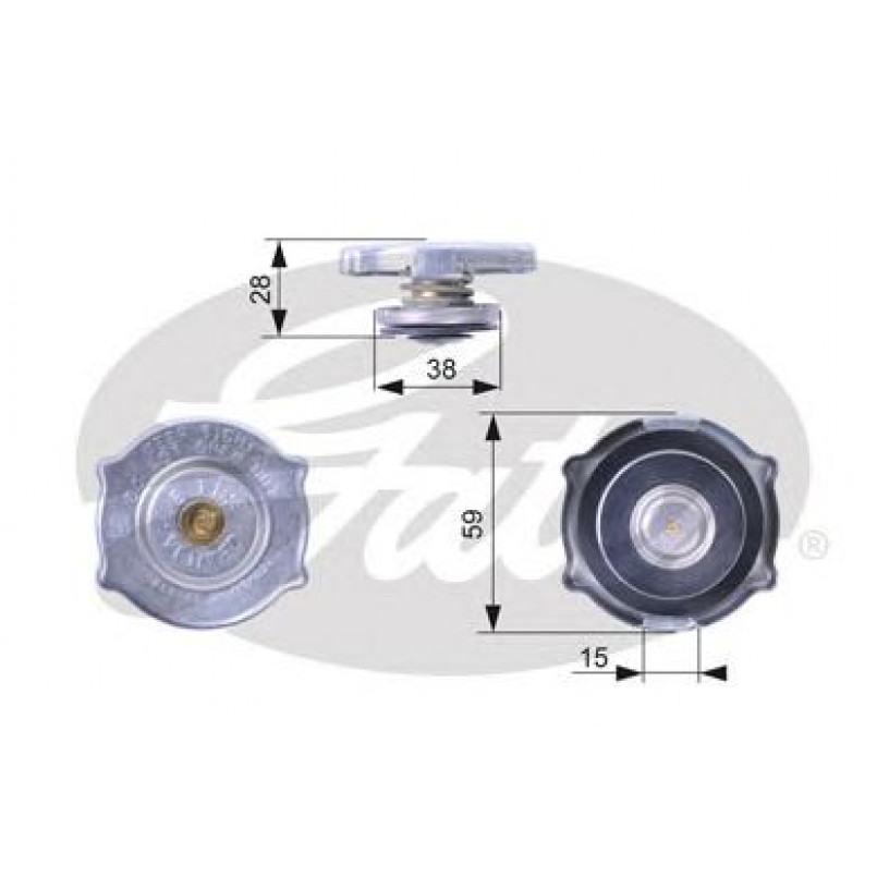 RC135 (7410-30087)  Кришка радіатора GATES