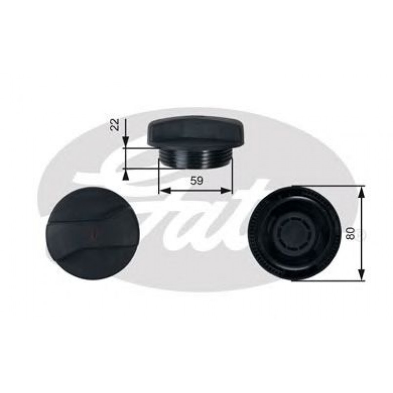 RC245 (7410-30091) Кришка розширювального бачка системи охолодження GATES