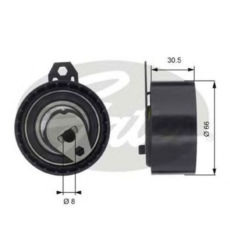 T43034 (7784-21026)  Натяжний ролик ременя ГРМ GATES POWERGRIP TENSIONER