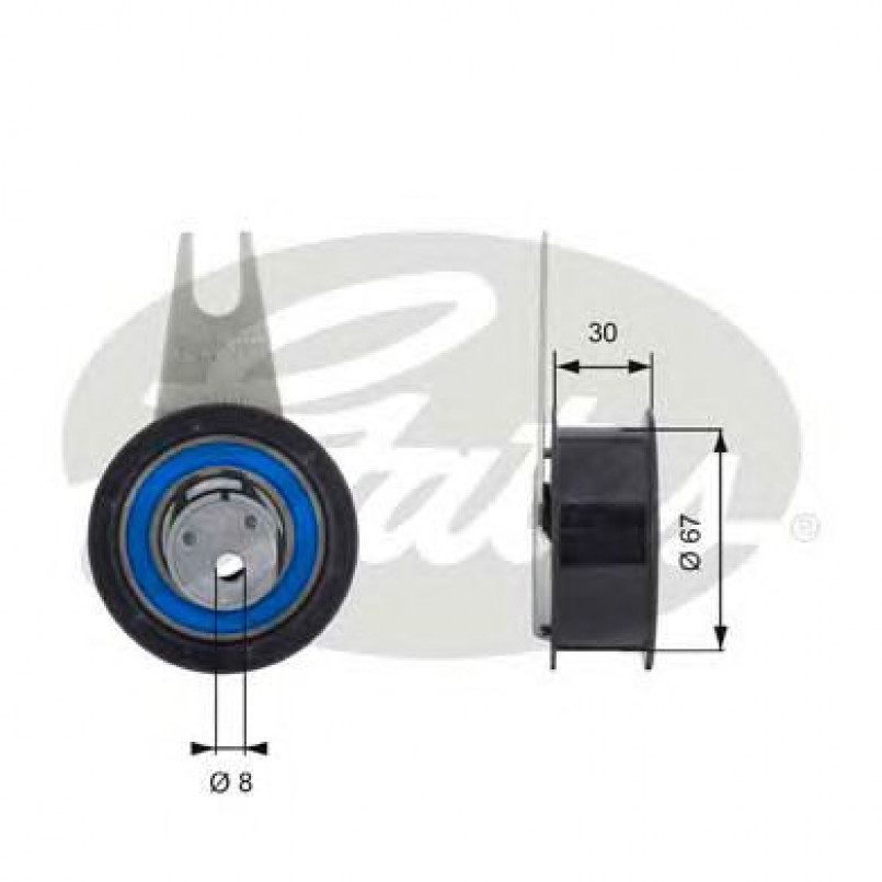 T43041 (7784-21034)  Натяжний ролик ременя ГРМ GATES POWERGRIP TENSIONER