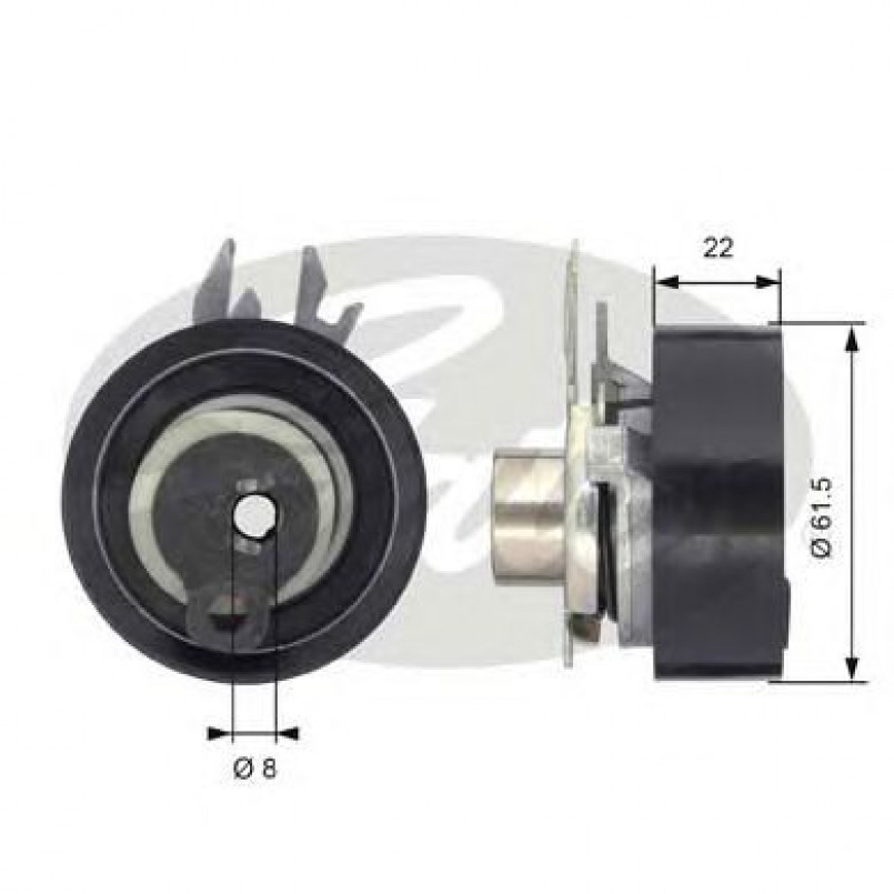 T43046 (7784-21039)  Натяжний ролик ременя ГРМ GATES POWERGRIP TENSIONER