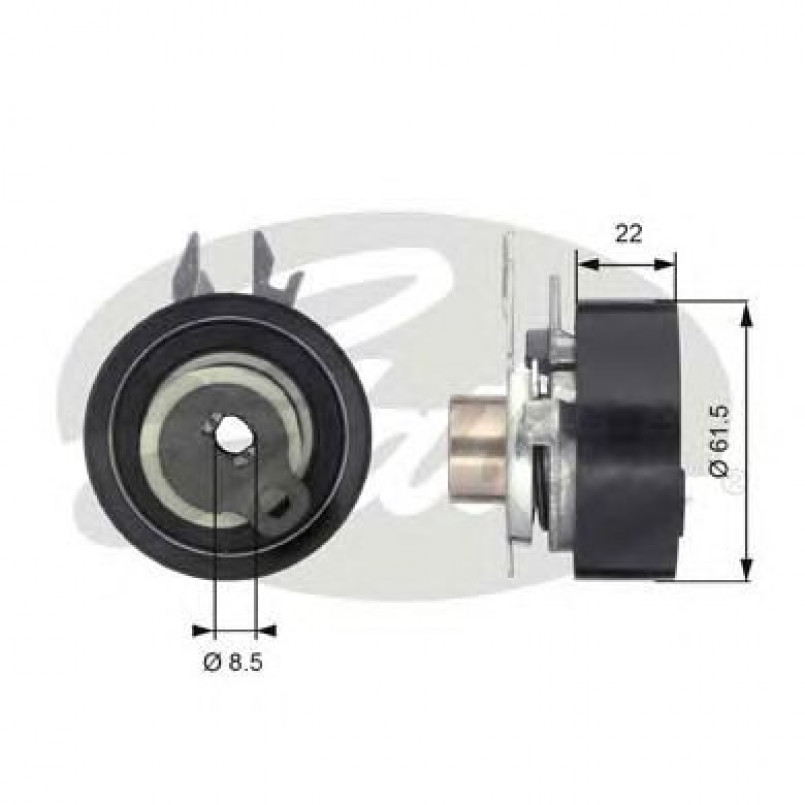 T43061 (7784-21054)  Натяжний ролик ременя ГРМ GATES POWERGRIP TENSIONER