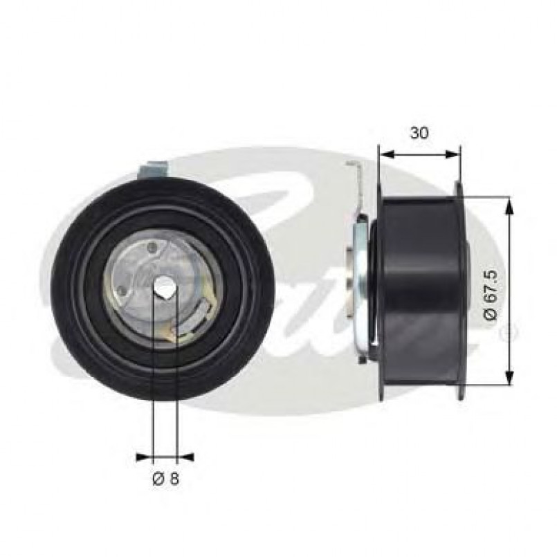 T43062 (7784-21055)  Натяжний ролик ременя ГРМ GATES POWERGRIP TENSIONER