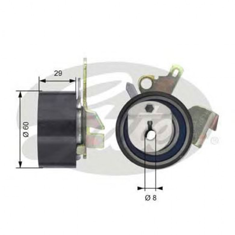 T43074 (7784-21067)  Натяжний ролик ременя ГРМ GATES POWERGRIP TENSIONER