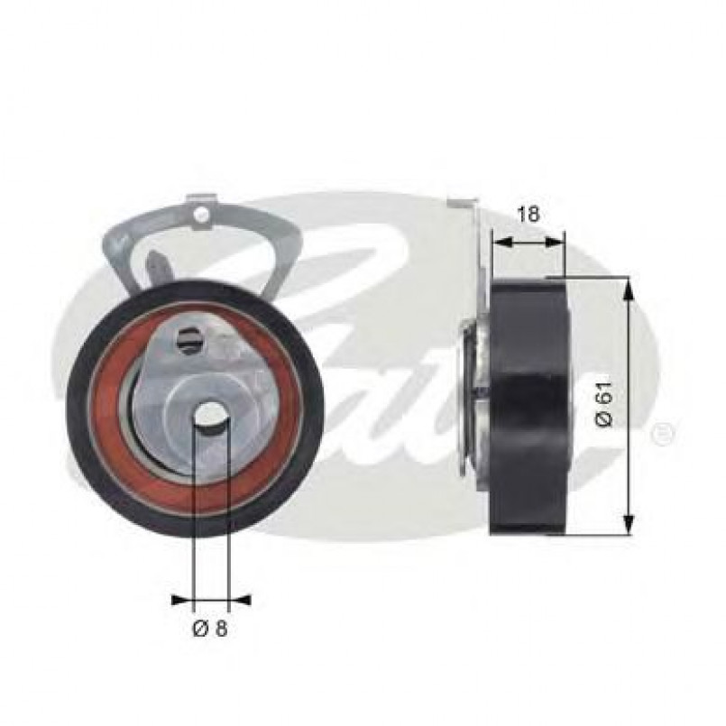 T43078 (7784-21071)  Натяжний ролик ременя ГРМ GATES POWERGRIP TENSIONER