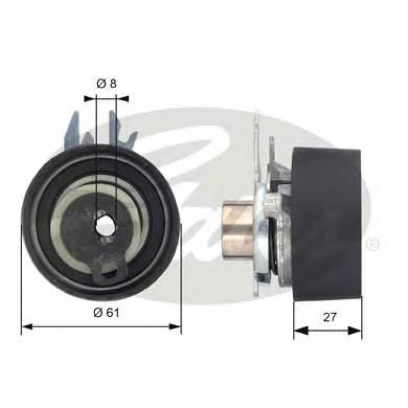 T43090 (7784-21083)  Натяжний ролик ременя ГРМ GATES POWERGRIP TENSIONER