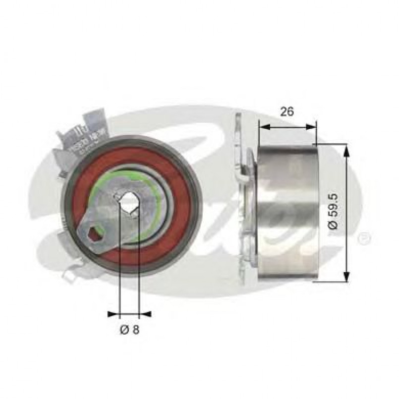 T43106 (7784-21087)  Натяжний ролик ременя ГРМ GATES POWERGRIP TENSIONER
