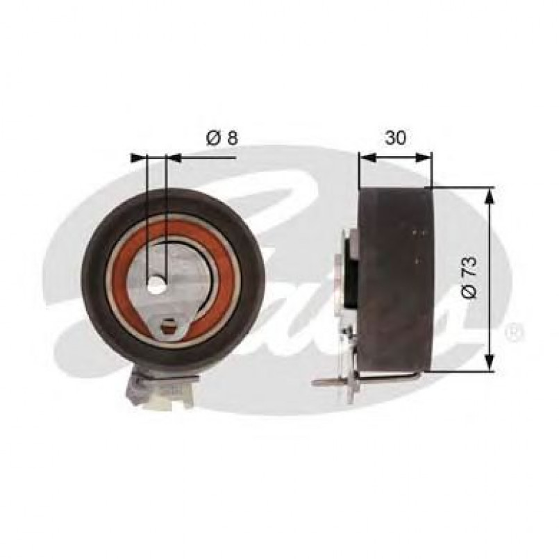 T43157 (7784-21131)  Натяжний ролик ременя ГРМ GATES POWERGRIP TENSIONER