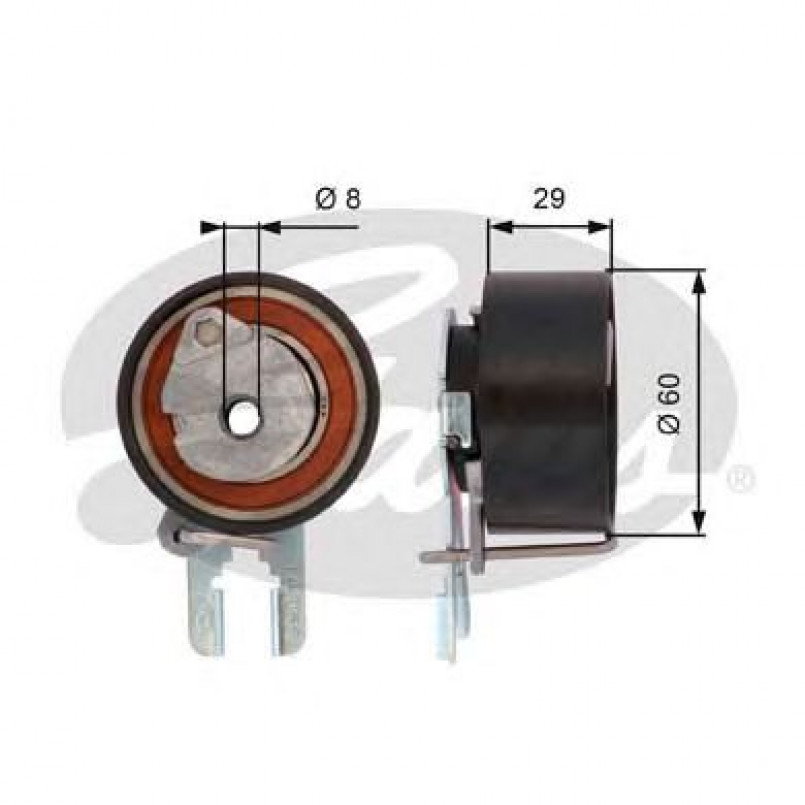 T43158 (7784-21132) Натяжний ролик ременя ГРМ GATES POWERGRIP TENSIONER