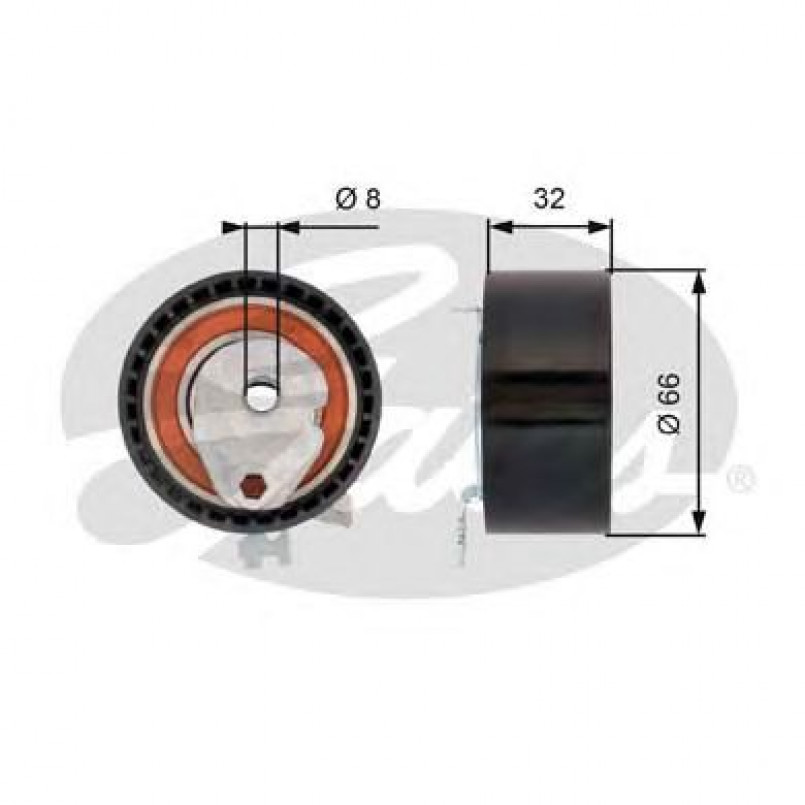 T43168 (7784-21145)  Натяжний ролик ременя ГРМ GATES POWERGRIP TENSIONER