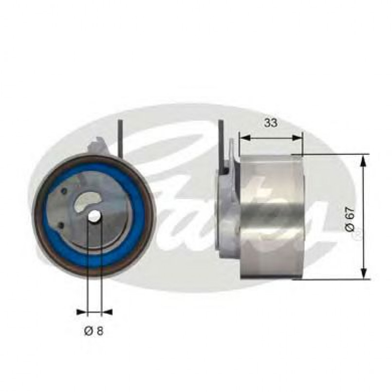 T43174 (7784-21146)  Натяжний ролик ременя ГРМ GATES POWERGRIP TENSIONER
