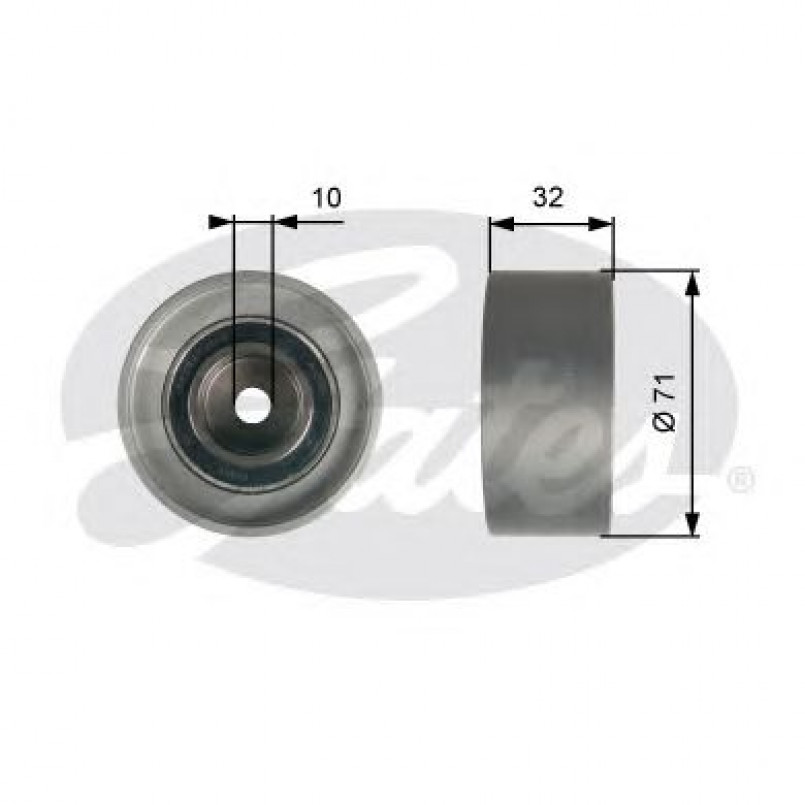 T42094 (7786-21387)  Обвідний ролик ременя ГРМ GATES POWERGRIP IDLER