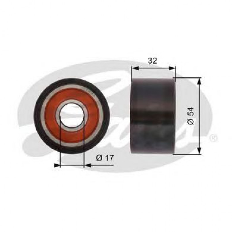 T42167 (7786-21448)  Обвідний ролик ременя ГРМ GATES POWERGRIP IDLER