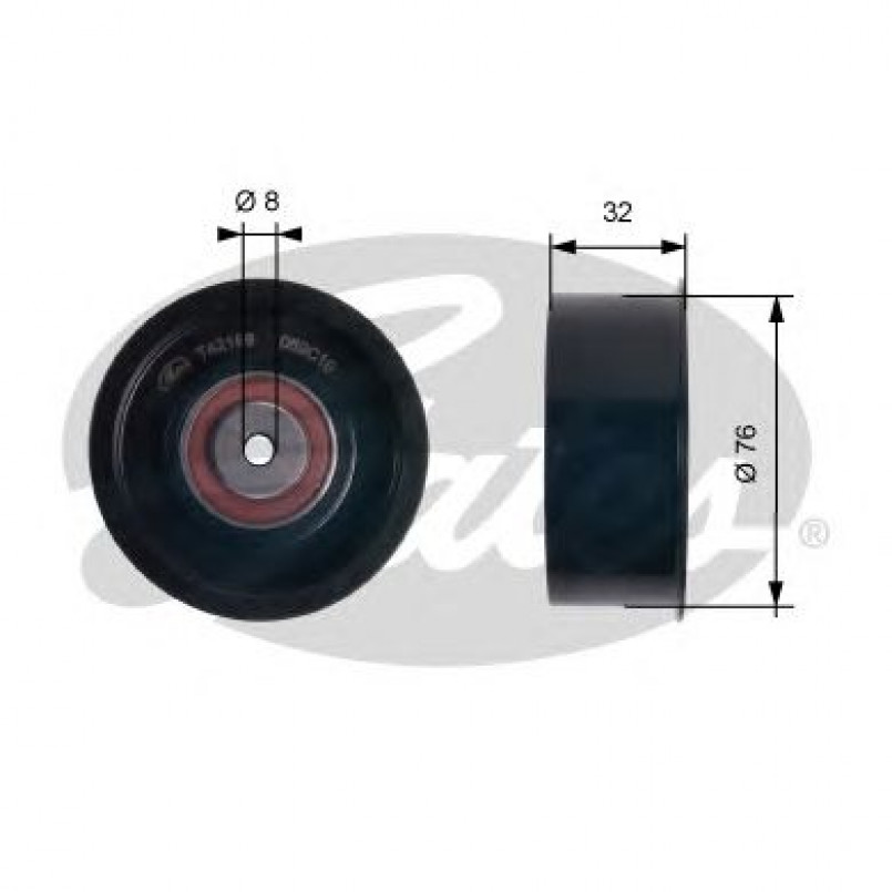 T42169 (7786-21449)  Обвідний ролик ременя ГРМ GATES POWERGRIP IDLER