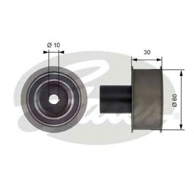 T42136 (7786-21453)  Обвідний ролик ременя ГРМ GATES POWERGRIP IDLER
