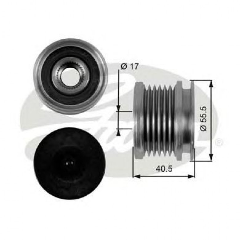 OAP7040 (7789-10001)  Шків генератора GATES OVERRUNNING PULLEY