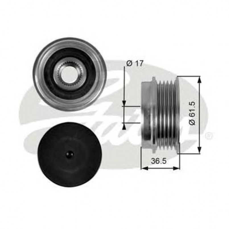 OAP7041 (7789-10002)  Шків генератора GATES OVERRUNNING PULLEY