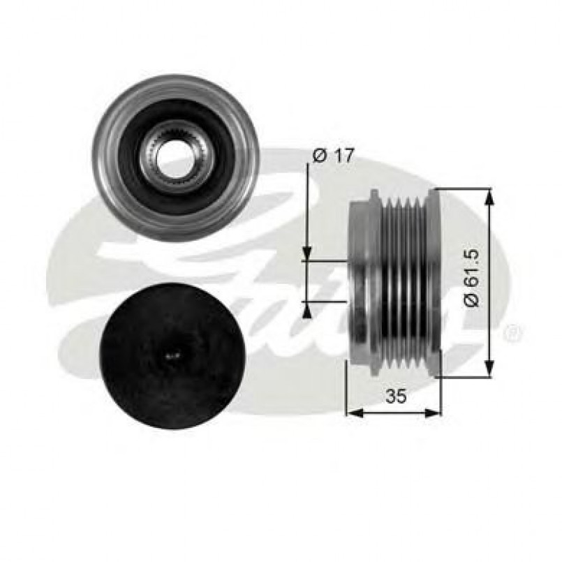 OAP7076 (7789-10005)  Шків генератора GATES OVERRUNNING PULLEY