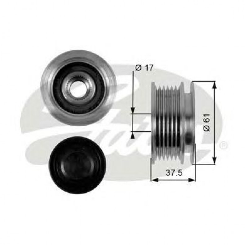 OAP7072 (7789-10010)  Шків генератора GATES OVERRUNNING PULLEY
