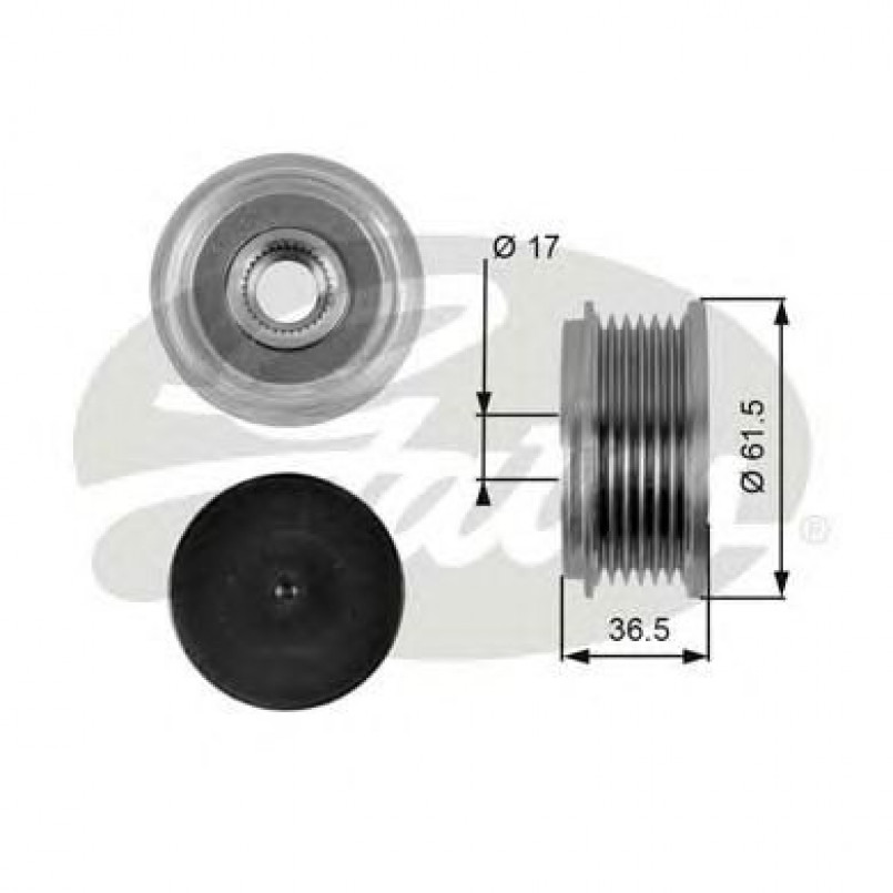 OAP7061 (7789-10011)  Шків генератора GATES OVERRUNNING PULLEY