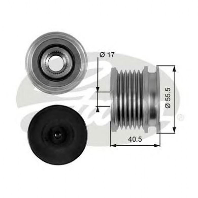 OAP7060 (7789-10012) Шків генератора GATES OVERRUNNING PULLEY