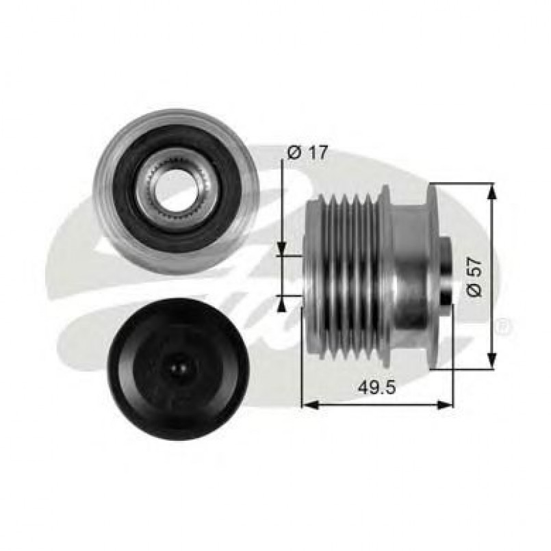 OAP7089 (7789-10016)  Шків генератора GATES OVERRUNNING PULLEY