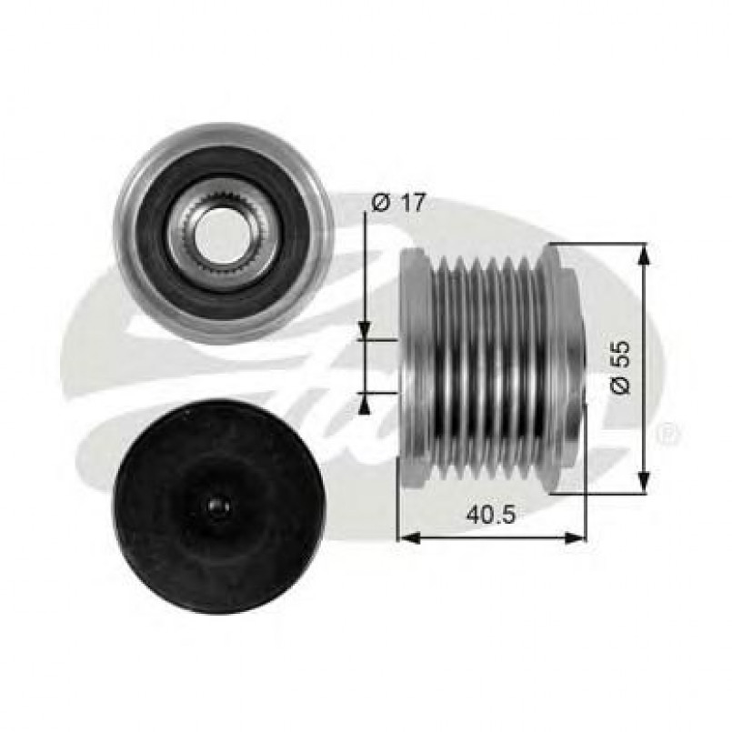 OAP7098 (7789-10017)  Шків генератора GATES OVERRUNNING PULLEY