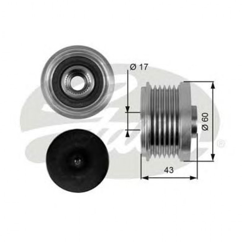 OAP7059 (7789-10019)  Шків генератора GATES OVERRUNNING PULLEY