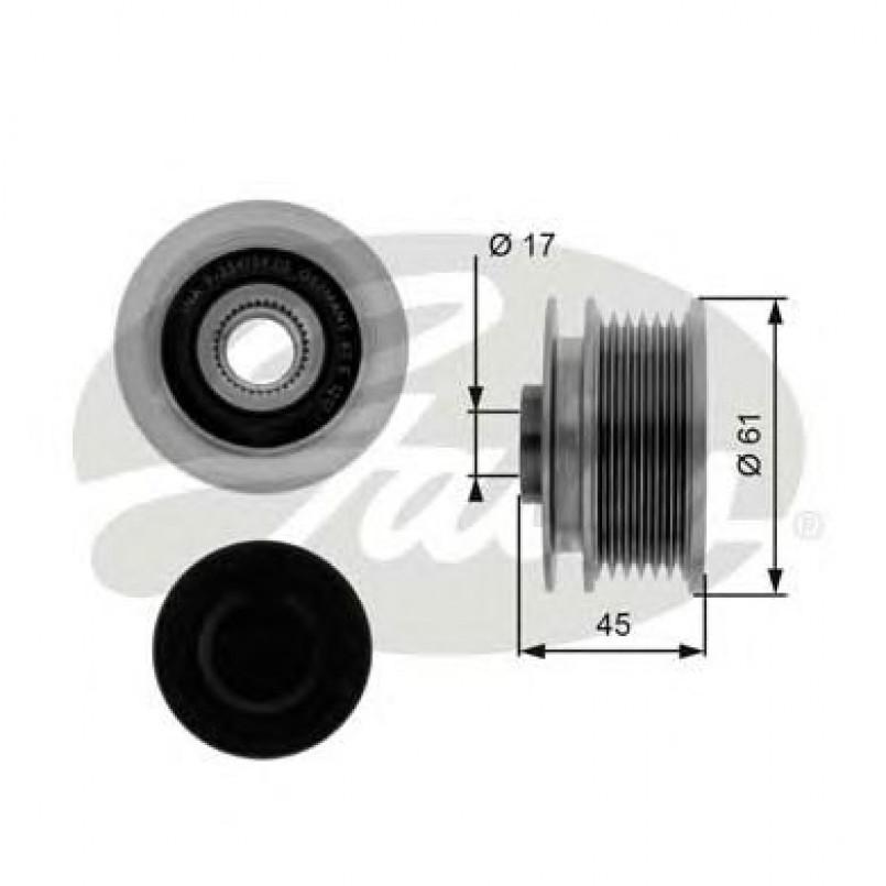 OAP7087 (7789-10023)  Шків генератора GATES OVERRUNNING PULLEY