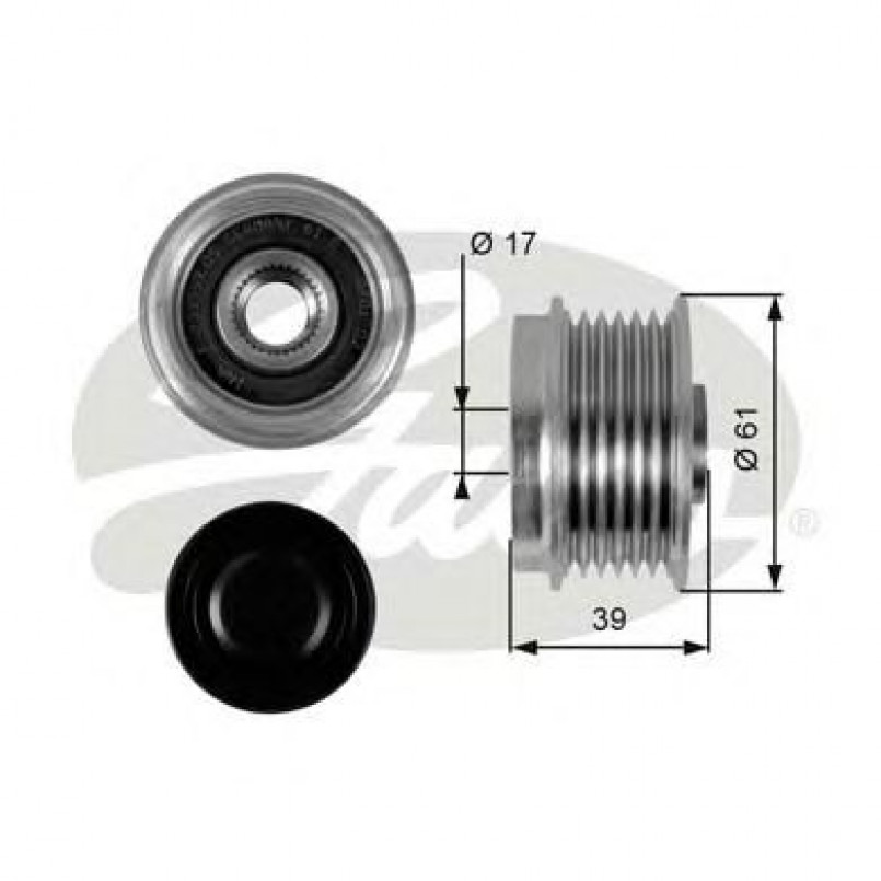 OAP7042 (7789-10032)  Шків генератора GATES OVERRUNNING PULLEY