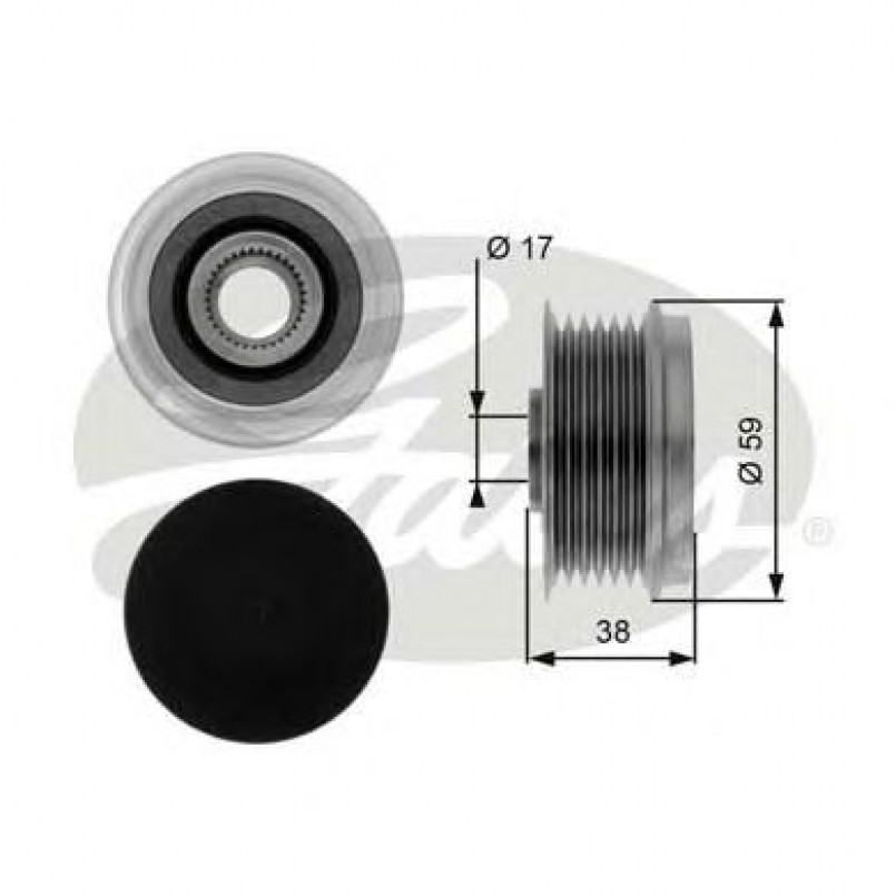 OAP7039 (7789-10033)  Шків генератора GATES OVERRUNNING PULLEY