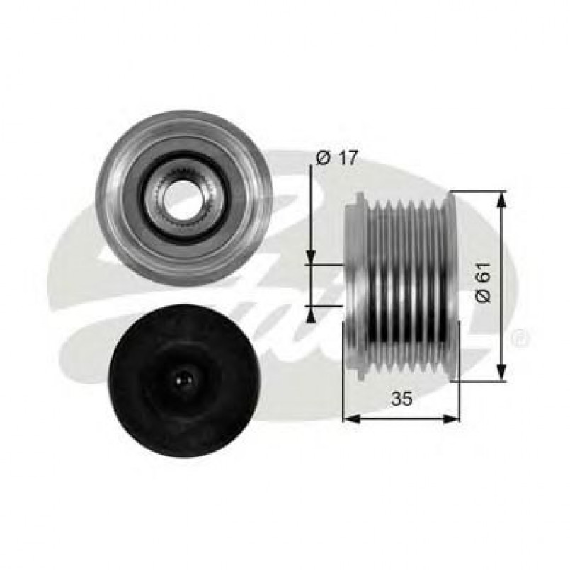 OAP7095 (7789-10039) Шків генератора GATES OVERRUNNING PULLEY