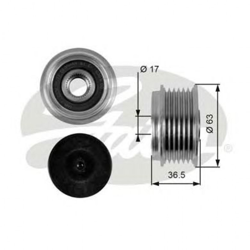 OAP7051 (7789-10044)  Шків генератора GATES OVERRUNNING PULLEY
