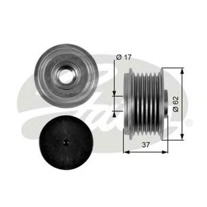 OAP7105 (7789-10045)  Шків генератора GATES OVERRUNNING PULLEY
